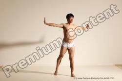 Underwear Martial art Man Asian Moving poses Average Short Black Dynamic poses Academic